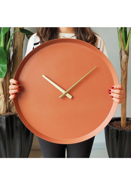 Earthy Metal Duvar Saati - Sessiz Ev Ofis Dekoratif Duvar Saatleri - APS111