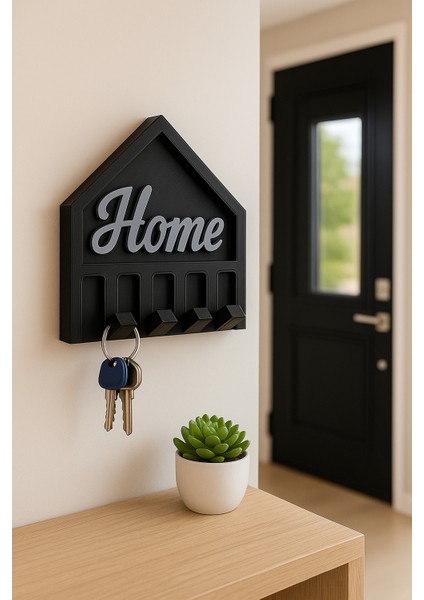 3D Duvar Tipi Anahtarlık – Açılır Kapanır Kancalı, Antre Hol Anahtar Askısı