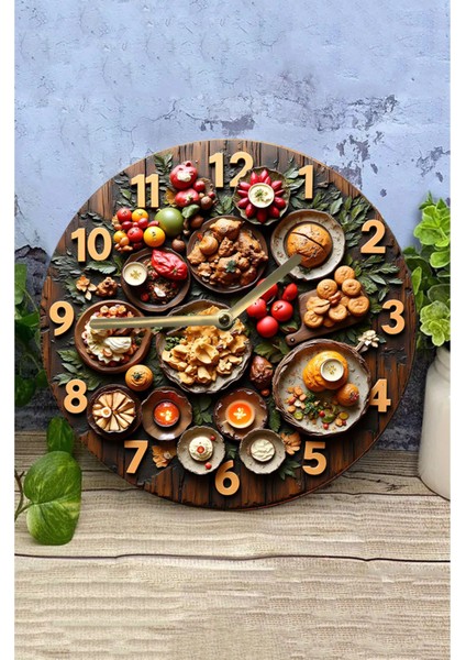 Sessiz Yuvarlak Ahşap Duvar Saati, Kuvars Hareketli 3D Görünümlü 2d Saat SDW133 modelleri