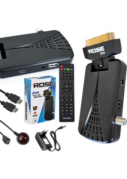 Mini Hd + Scart Uydu Alıcı Youtube Free Ip Rose Run R41