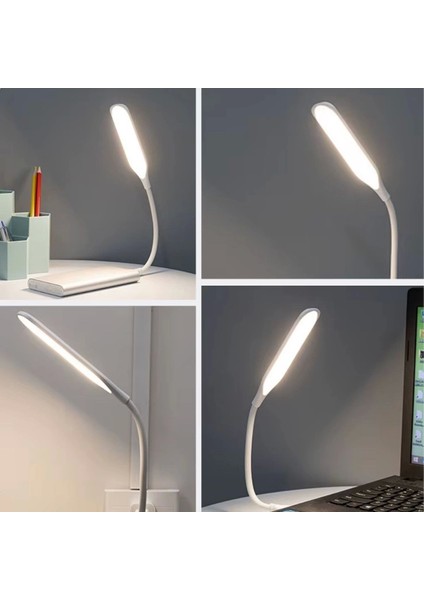 USB Girişli 14 Ledli 3 Kademeli Dokunmatik Masa/kitap Okuma Lambası Ledi Beyaz