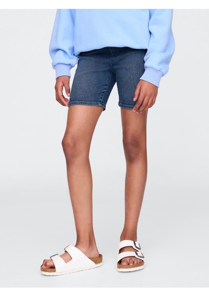 Kız Çocuk Lacivert Denim Bisiklet Şortu fırsatları