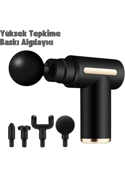 Yüksek Darbeli Titreşimli Şarjlı Masaj Aleti, 4 Başlık, CN, SRP BİLİŞİM ve TEKNOLOJİ modelleri