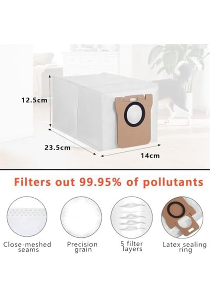 Dreame L10S Ultra L10 Ultra L10 Prime L20 Ultra Için Toz Torbası Mop Bezleri, 6 Elektrikli Süpürge Torbası Islak Mop Pedleri (Yurt Dışından) fırsatları