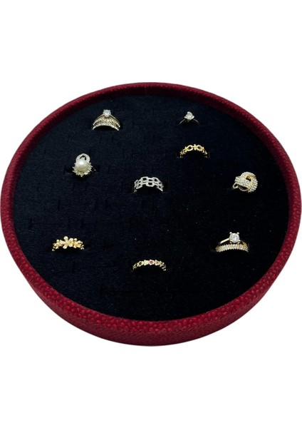 Silindir Model Süet Kumaş 20/20 cm Batırmalı Yüzük Tablası