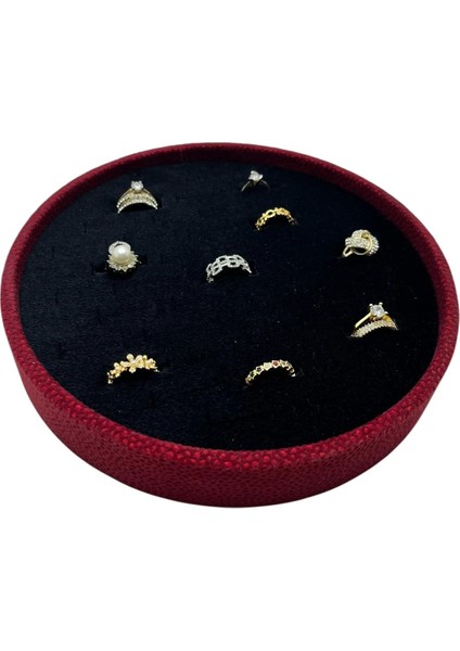 Silindir Model Süet Kumaş 20/20 cm Batırmalı Yüzük Tablası modelleri