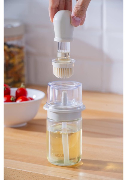 Harlow Cam Hazneli Silikon Fırçalı Yağdanlık - 180 ml