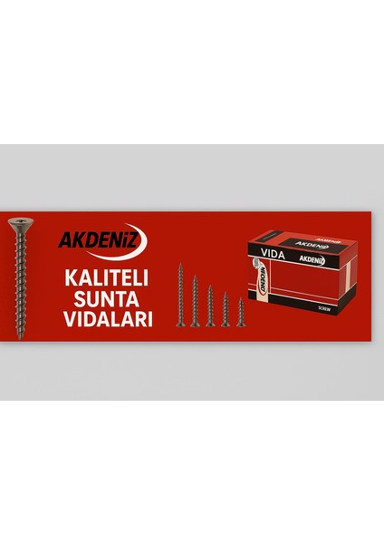 Sunta Vidası 4X35 mm 500'LÜ Paket – Mobilya & Ahşap Uygulamaları Için Güçlü, Paslanmaz Vida Seti