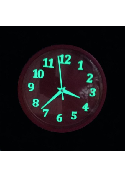 Fosforlu Gece Parlayan Kırmızı Duvar Saati 22 cm 4 Adet Bez Çanta Hediyeli B3 fiyatları
