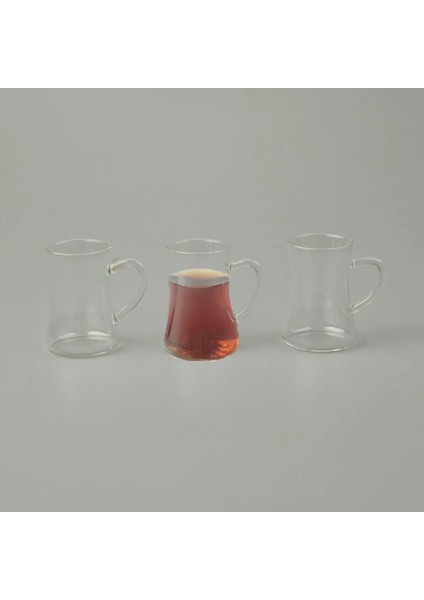 Keyif 3'lü Cam Kupa - Şeffaf - 200 ml