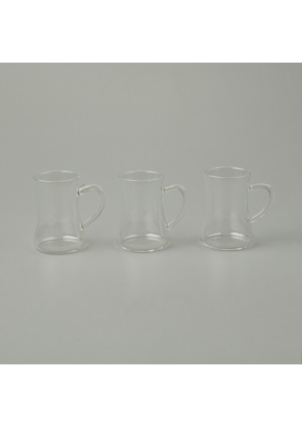 Keyif 3'lü Cam Kupa - Şeffaf - 200 ml