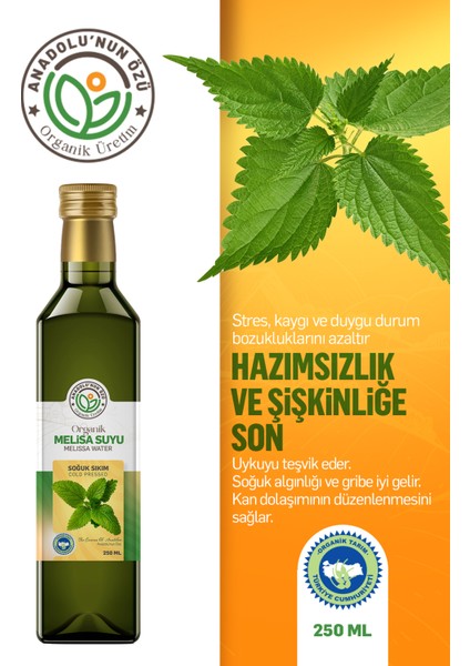 Organik Melisa Suyu ''250ml'' fiyatları