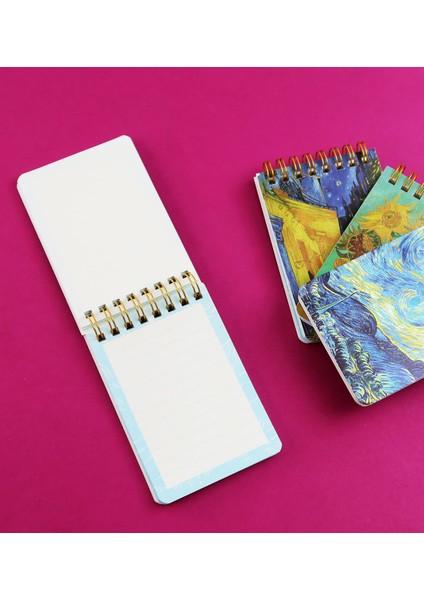 Van Gogh Tasarımlı Spiralli 11X7,5 cm 70 Yaprak Defter BM-1720 fiyatları