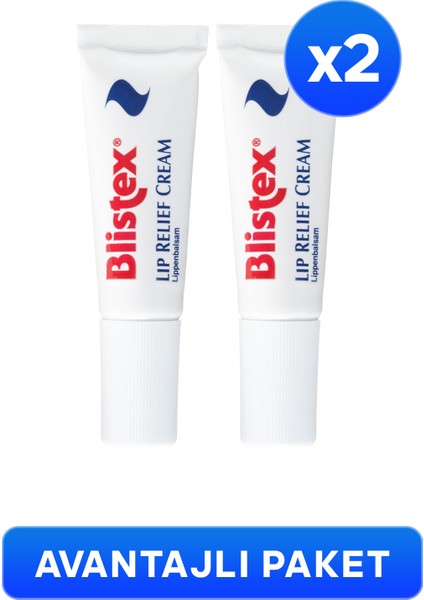 Çatlak Dudaklara- Lip Relief Cream SPF10 6ml x2