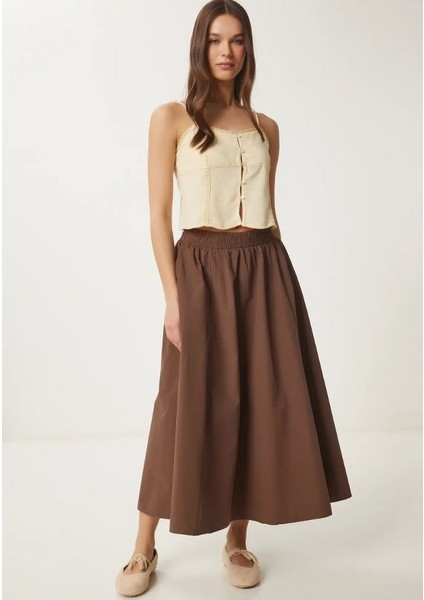 S0017621 Bsm Bel Lastik Detaylı Uzun Etek