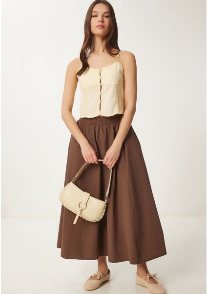 S0017621 Bsm Bel Lastik Detaylı Uzun Etek fiyatları