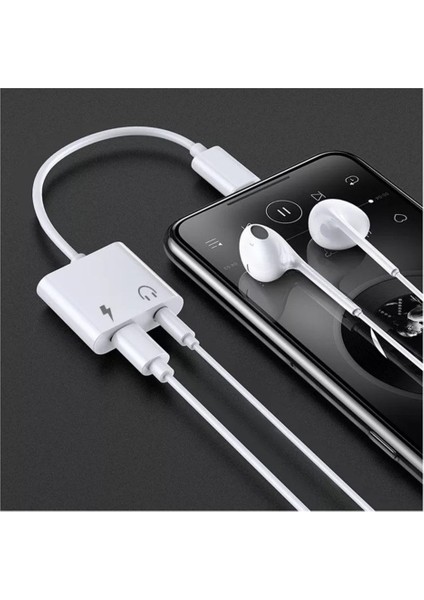 iPhone 7 Plus Uyumlu Şarj Kulaklık Dönüştürücü 3.5mm Jack MH-030