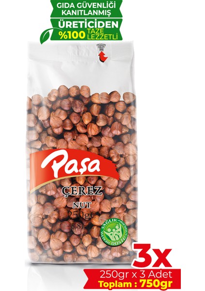 Çiğ Fındık İçi 250 gr x 3 Adet (750 gr)