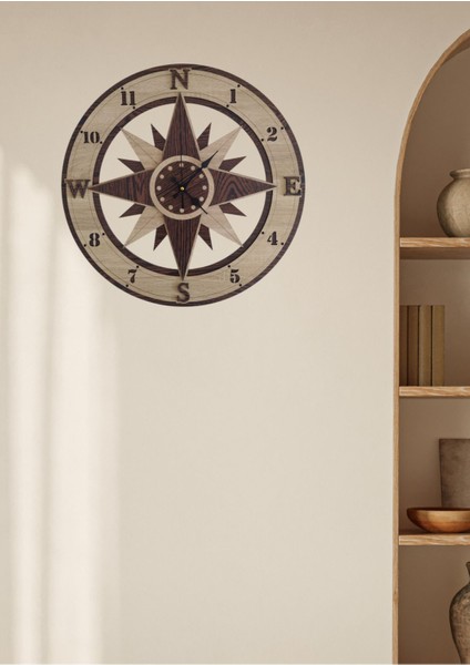 Ahşap Dekoratif Sessiz Duvar Saati