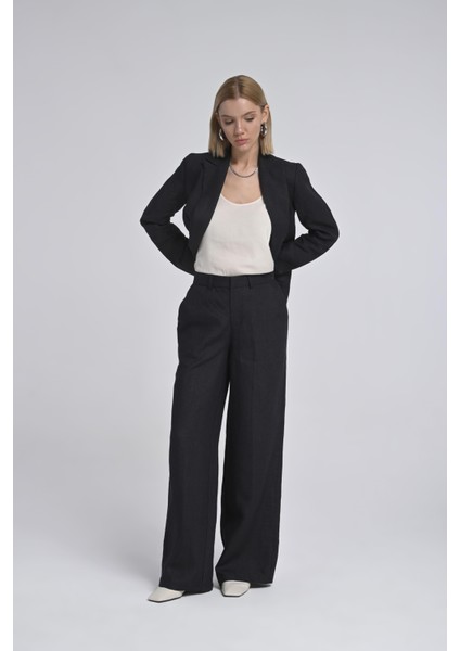 Kadın Siyah Düğmeli Blazer Ceket modelleri