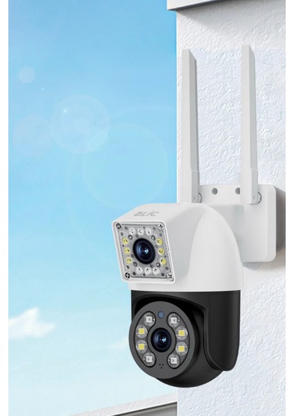 4mp Iç ve Dış Mekan Uyumlu Ip Kamera IP66 Sertifikalı Hareket Takip Dual Lens Güvenlik Kamerası fiyatları