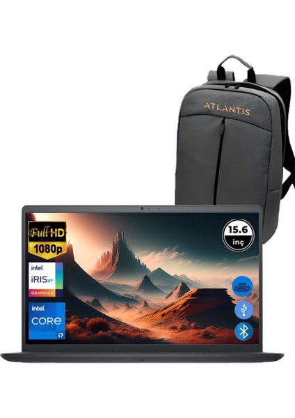 Inspiron 3520 I7 1255U 24GB 1tb M.2 SSD I35201013U ATL72 O/b 15.6" Ubuntu Taşınabilir Bilgisayar+Çanta