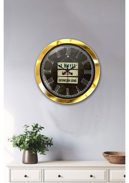 36 cm Gold Metal 1 Mayıs Işçiler Duvar Saati fiyatları