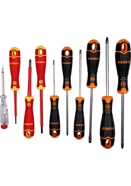 fit Kauçuk Kavramalı Tornavida Seti - 10 Parça
