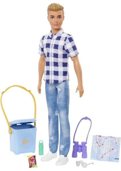 ® Ken Kampa Gidiyor Oyun Seti | HHR66 Hediyelik Karakter Temalı Eğlenceli Oyun