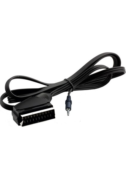 Av Scart Jack Kablo 3 Boğumlu Kısa Jack 1.5mt Etc R20