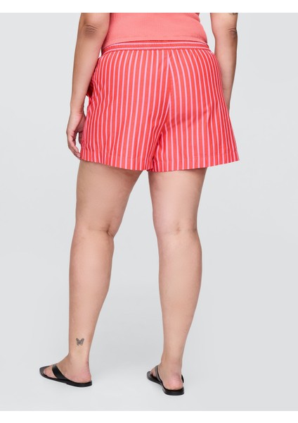 Kadın Kırmızı Organik Pamuk Poplin Boxer Şort fırsatları