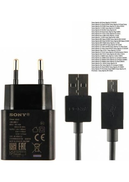Sony Xperia Xa F3111 Şarj Aleti ve Data Kablosu UCH10 Micro USB