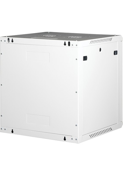 12U 19" Duvar Tipi Rack Kabinet – Genişlik: 600 mm | Derinlik: 600 mm – Açık Gri (Demonte)