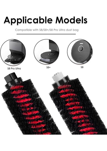 Roborock S8 Pro Ultra/s8/s8+/s8 Plus Robotik Süpürge Yedek Kendi Kendini Temizleyen Fırça Için 3 Adet Yüksek Hızlı Temizleme Fırçası (Yurt Dışından) indirimleri