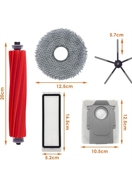 Roborock Q REVO/P10 A7400RR Elektrikli Süpürge Ana Yan Fırça Hepa Filtre Paspas Bezleri Toz Torbası Yedek Parçaları (Yurt Dışından) fiyatları