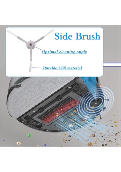 Roborock S8 Pro Ultra/ S8/ S8+ Için Aksesuar Kitleri, 1 Çift Ana Fırça, Paspas, Filtre, Yan Fırça ile Yedek Parçalar (Yurt Dışından) fırsatları