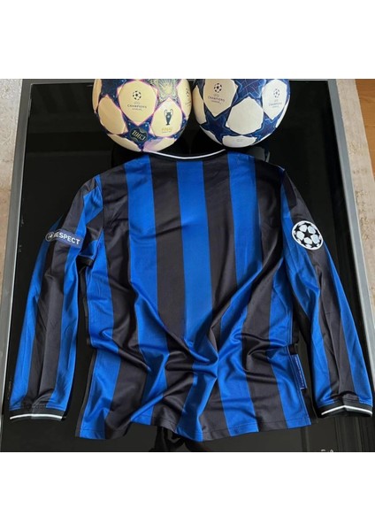 Inter Nostaljı Uzun Kol Kol Isimsiz Nostaljı Yetişkin Futbol Forması