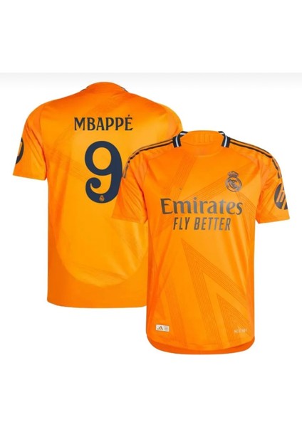Real Madrıd Mbappe Deplasman Turuncu Yetişkin Futbol Forması