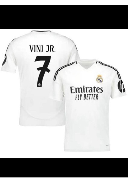 Real Madrıd Vini Jr Iç Saha Beyaz Yetişkin Futbol Forması