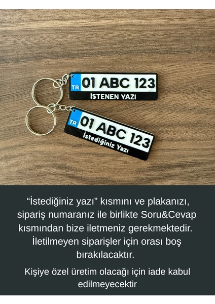 Kişiye Özel Plaka Anahtarlık Isim ve Altyazılı fiyatları