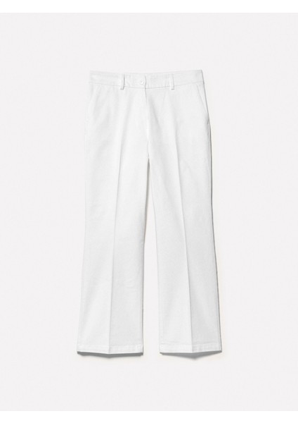 Sisley Streç Pamuklu Arkası Biyeli Cepli Pantolon Kadın Beyaz Pantolon - 325P49MALE02X modelleri