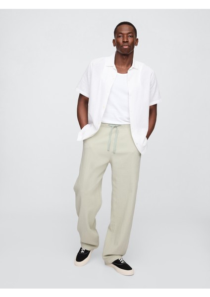 Erkek Gri Gauze Baggy Easy Pantolon