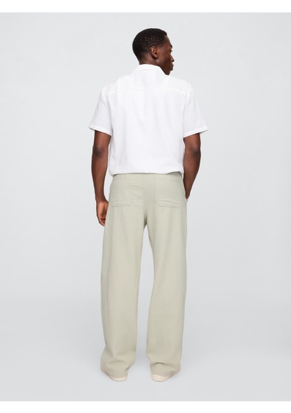 Erkek Gri Gauze Baggy Easy Pantolon fırsatları