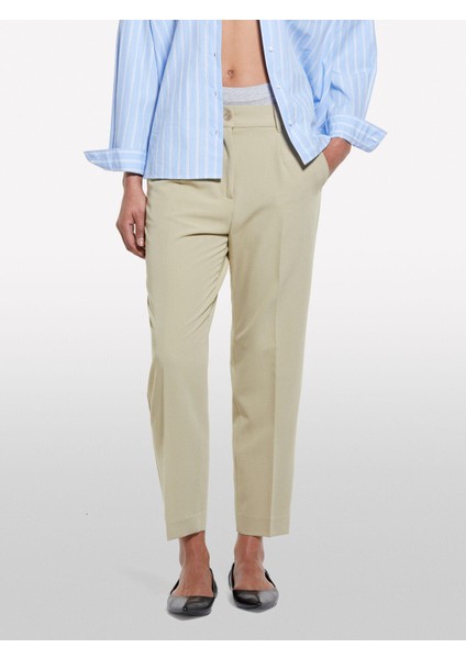 Sisley Viskoz Karışımlı Beli Lastikli Pantolon Kadın Kum Rengi Pantolon - 325P4KVXL5CM7 fırsatları