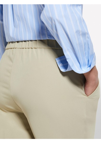 Sisley Viskoz Karışımlı Beli Lastikli Pantolon Kadın Kum Rengi Pantolon - 325P4KVXL5CM7 indirimleri