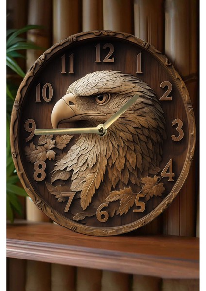 Sessiz Yuvarlak Ahşap Duvar Saati, Kuvars Hareketli 3D Görünümlü 2d Saat Sdw fiyatları