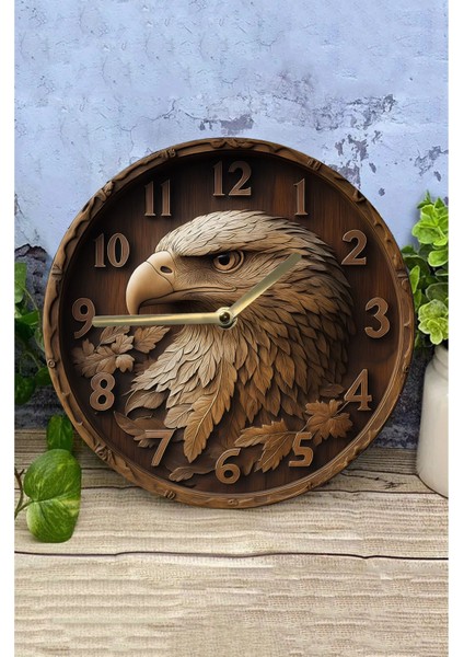 Sessiz Yuvarlak Ahşap Duvar Saati, Kuvars Hareketli 3D Görünümlü 2d Saat Sdw modelleri