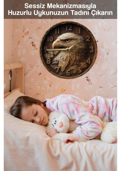 Sessiz Yuvarlak Ahşap Duvar Saati, Kuvars Hareketli 3D Görünümlü 2d Saat Sdw fırsatları