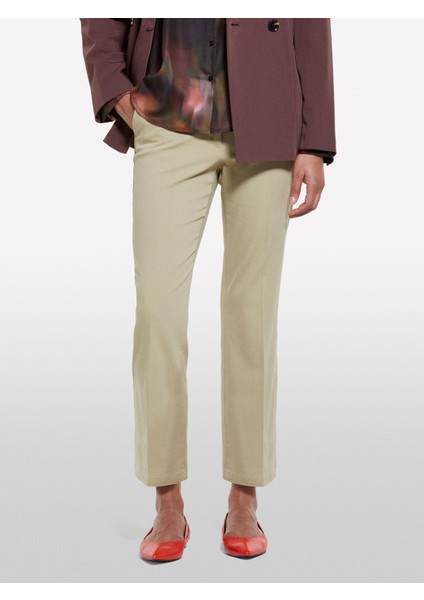 Sisley Streç Pamuklu Arkası Biyeli Cepli Pantolon Kadın Kum Rengi Pantolon - 325P49MALE02X fiyatları
