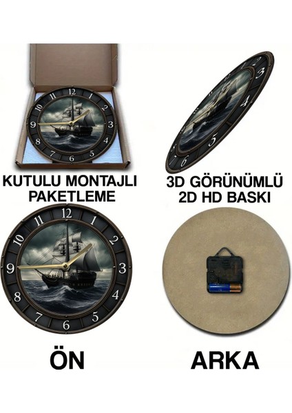 Sessiz Yuvarlak Ahşap Duvar Saati, Kuvars Hareketli 3D Görünümlü 2d Saat Sdw indirimleri